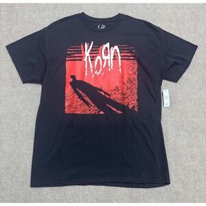 Korn Shirt Mens Extra Large Black Band Tee Graphic‎ Mad Engine Nu Metal Rock